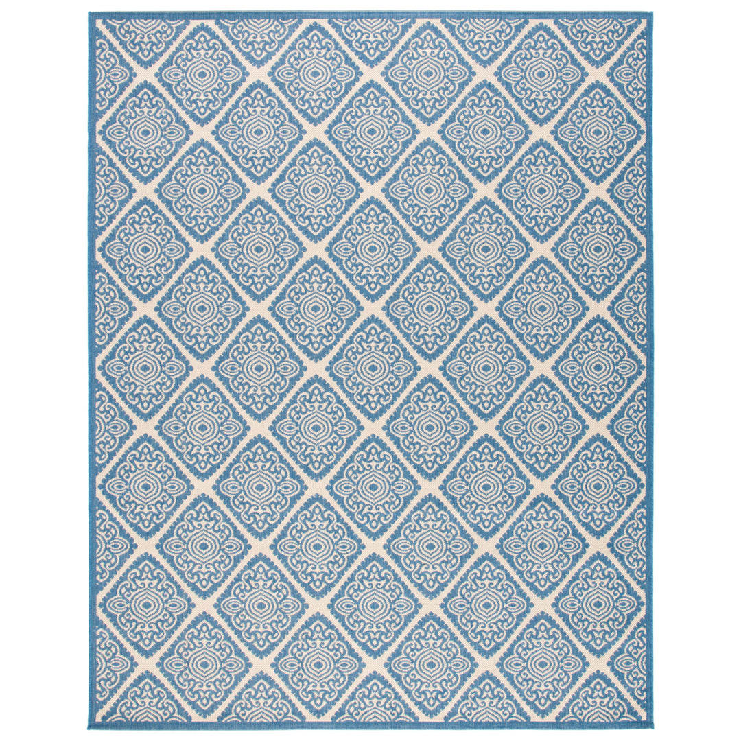 SAFAVIEH Indoor Outdoor BHS132N Beach House Cream / Blue Rug Image 3