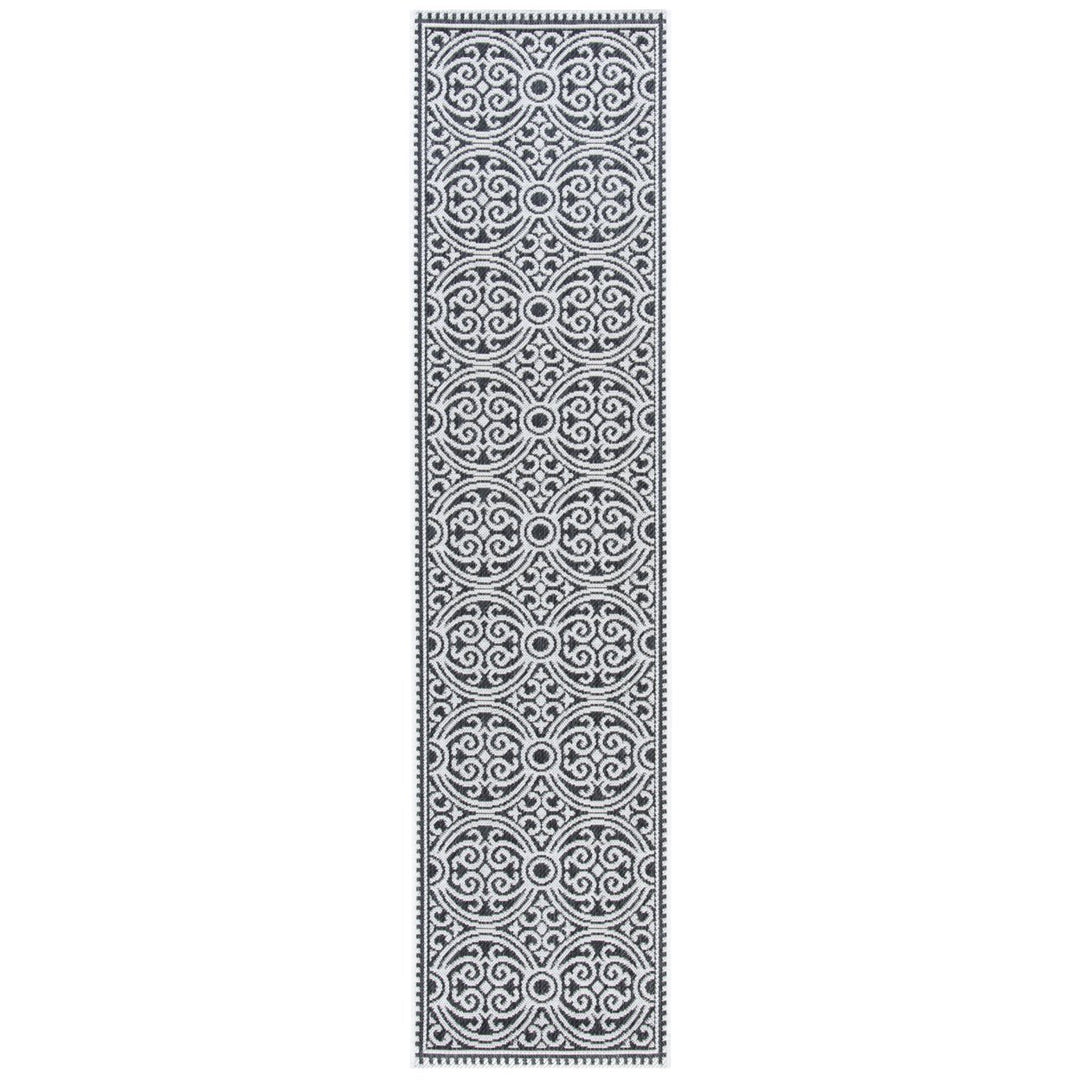 SAFAVIEH Outdoor BHS134A Beach House Lt Grey / Charcoal Rug Image 1