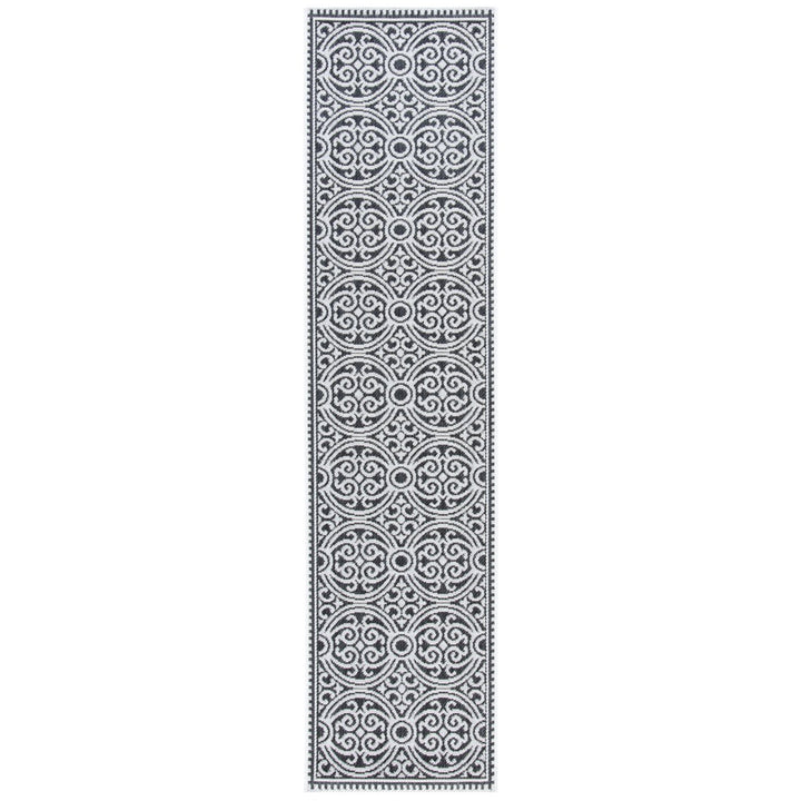 SAFAVIEH Outdoor BHS134A Beach House Lt Grey / Charcoal Rug Image 1