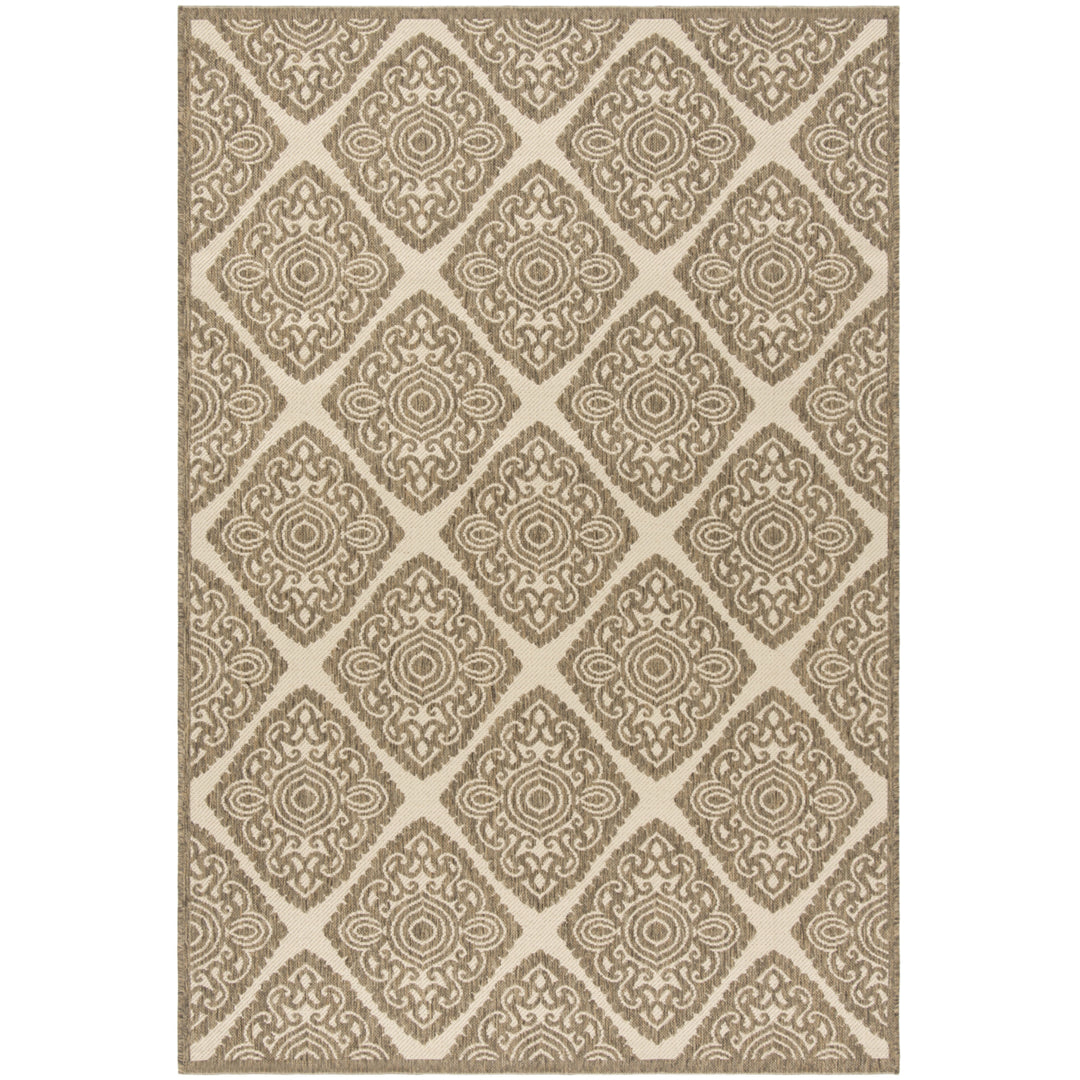 SAFAVIEH Indoor Outdoor BHS132C Beach House Cream / Beige Rug Image 10