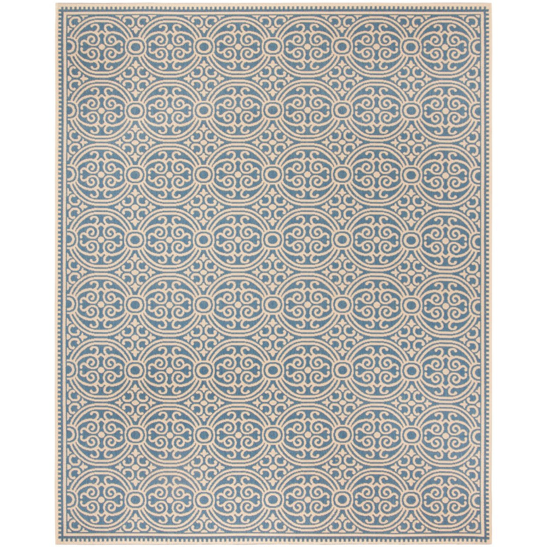 SAFAVIEH Indoor Outdoor BHS134N Beach House Cream / Blue Rug Image 1