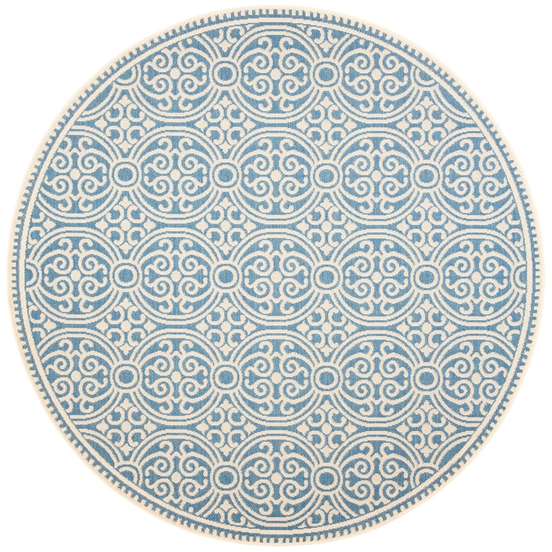 SAFAVIEH Indoor Outdoor BHS134N Beach House Cream / Blue Rug Image 1