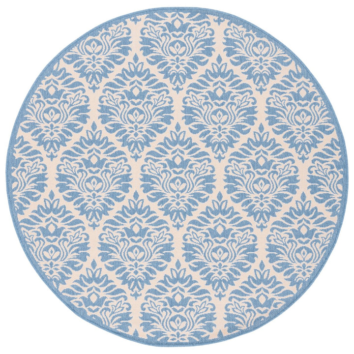 SAFAVIEH Indoor Outdoor BHS135N Beach House Cream / Blue Rug Image 1