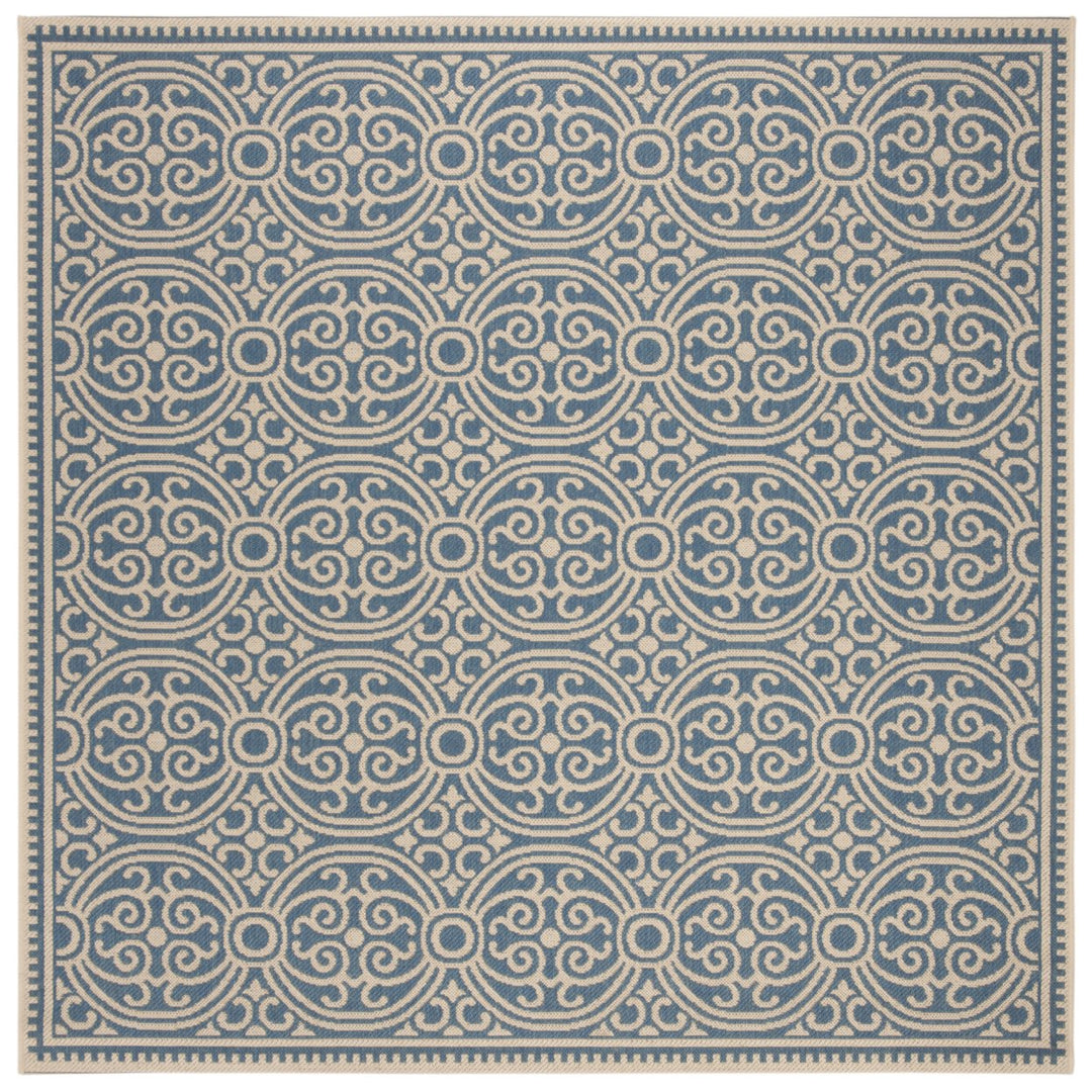 SAFAVIEH Indoor Outdoor BHS134N Beach House Cream / Blue Rug Image 1