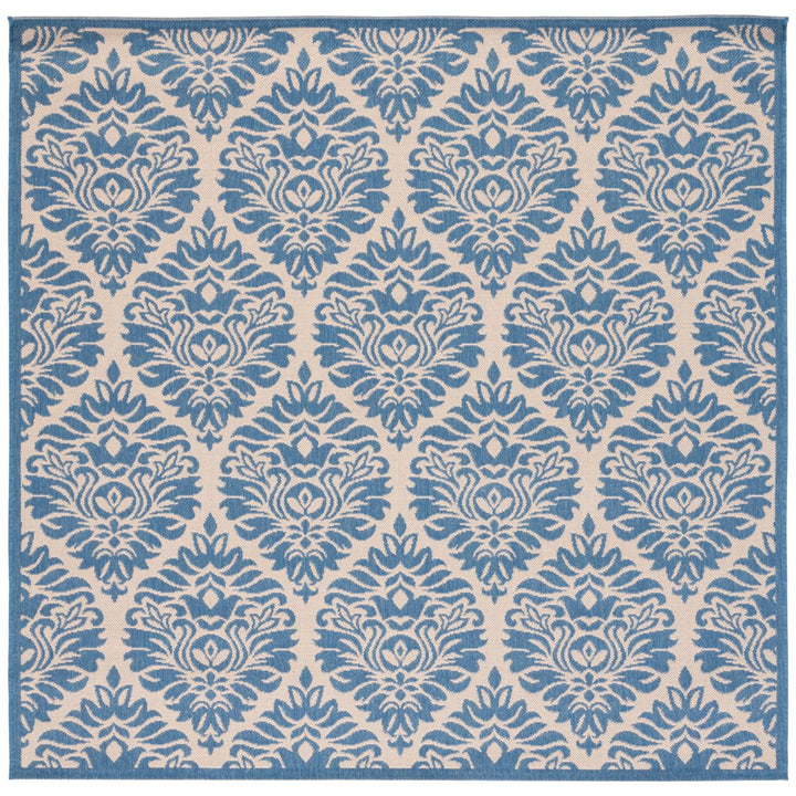 SAFAVIEH Indoor Outdoor BHS135N Beach House Cream / Blue Rug Image 1