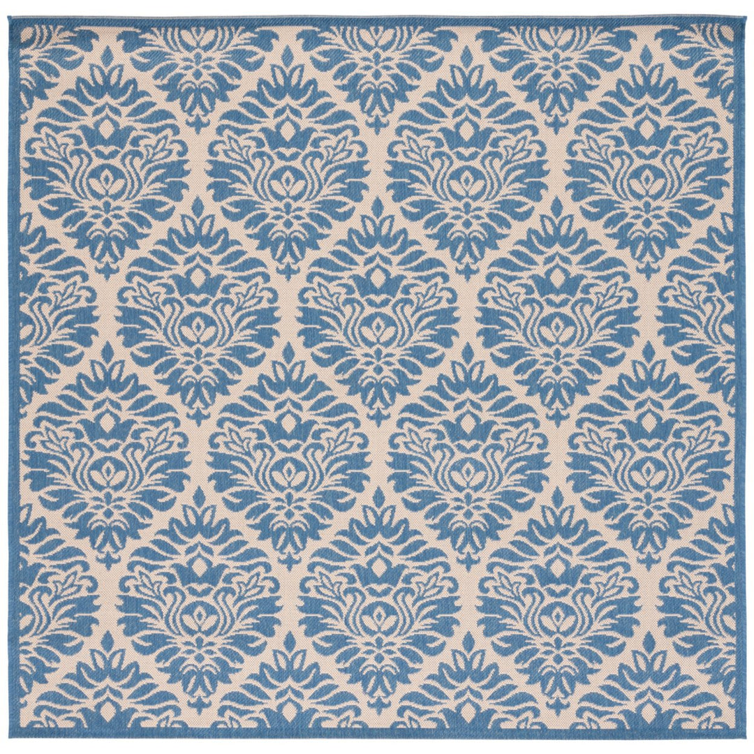 SAFAVIEH Indoor Outdoor BHS135N Beach House Cream / Blue Rug Image 1