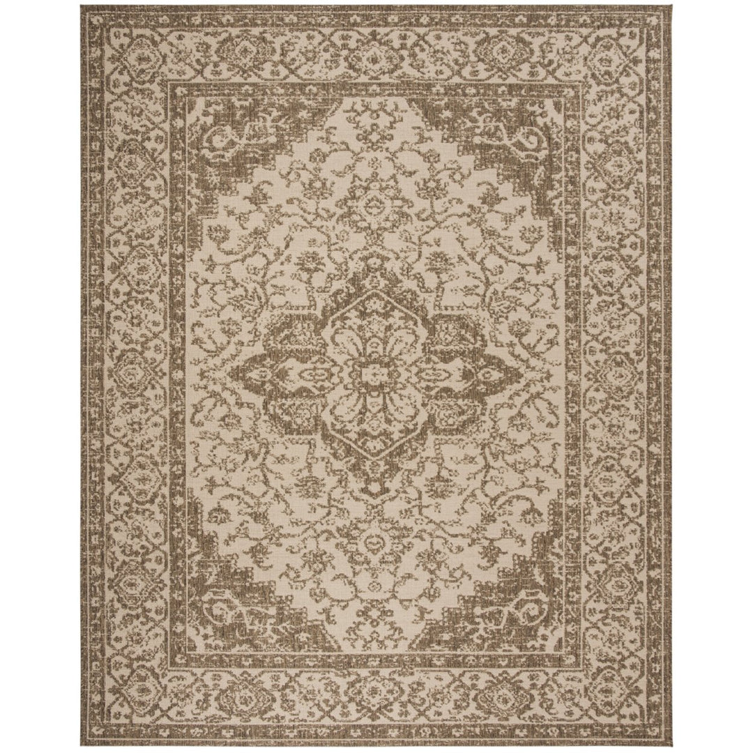 SAFAVIEH Indoor Outdoor BHS137C Beach House Cream / Beige Rug Image 1