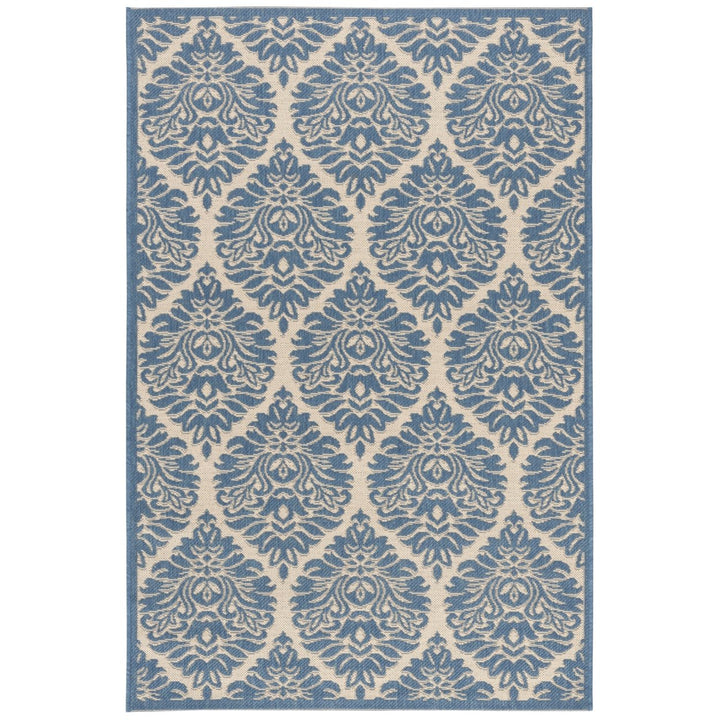 SAFAVIEH Indoor Outdoor BHS135N Beach House Cream / Blue Rug Image 1