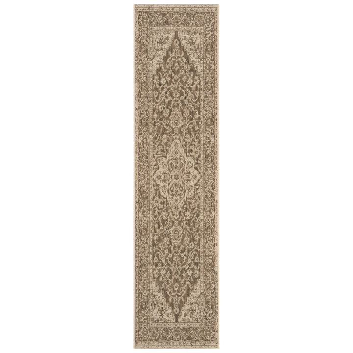 SAFAVIEH Indoor Outdoor BHS137D Beach House Beige / Cream Rug Image 1