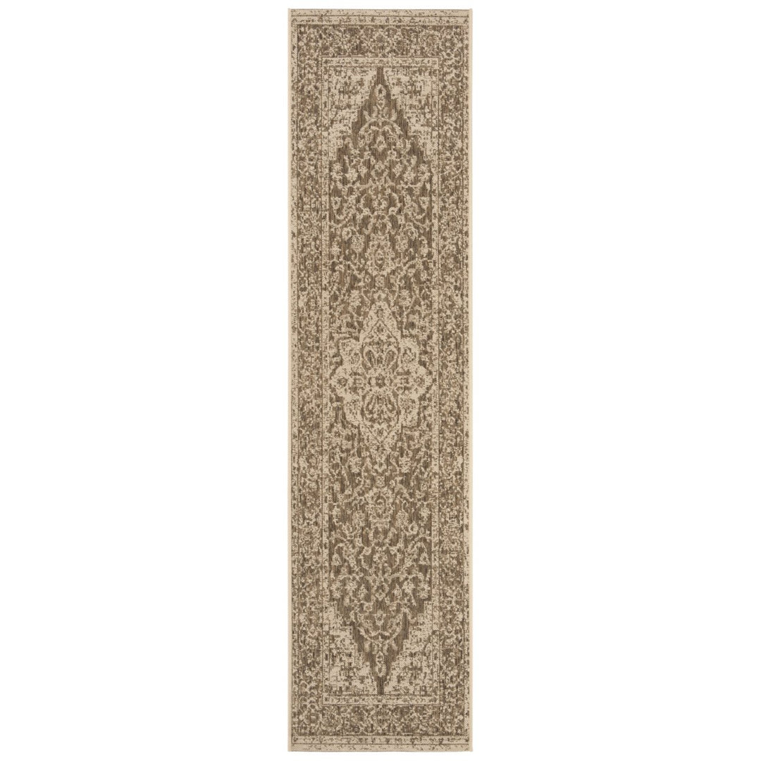 SAFAVIEH Indoor Outdoor BHS137D Beach House Beige / Cream Rug Image 1