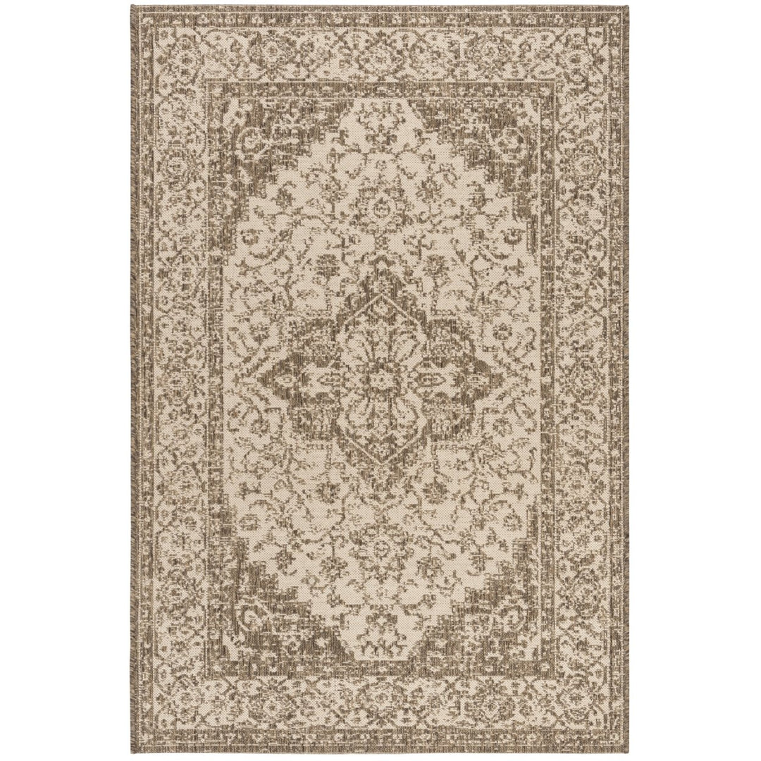 SAFAVIEH Indoor Outdoor BHS137C Beach House Cream / Beige Rug Image 1