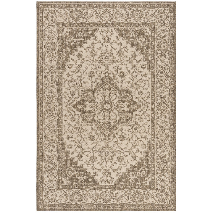 SAFAVIEH Indoor Outdoor BHS137C Beach House Cream / Beige Rug Image 1