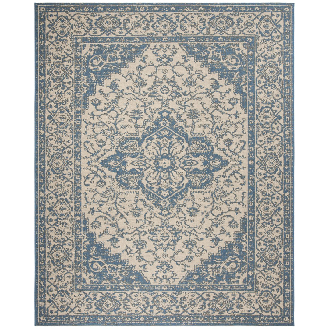 SAFAVIEH Indoor Outdoor BHS137N Beach House Cream / Blue Rug Image 1