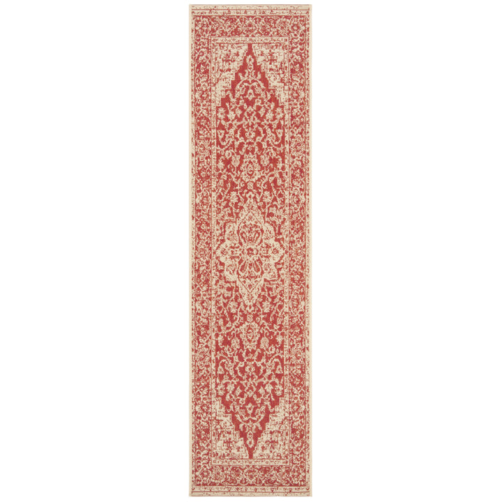SAFAVIEH Indoor Outdoor BHS137Q Beach House Red / Creme Rug Image 6