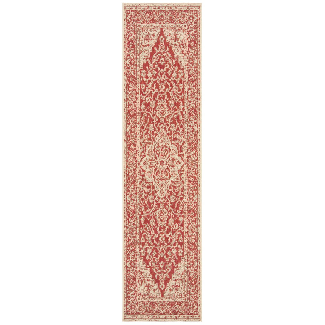 SAFAVIEH Indoor Outdoor BHS137Q Beach House Red / Creme Rug Image 1