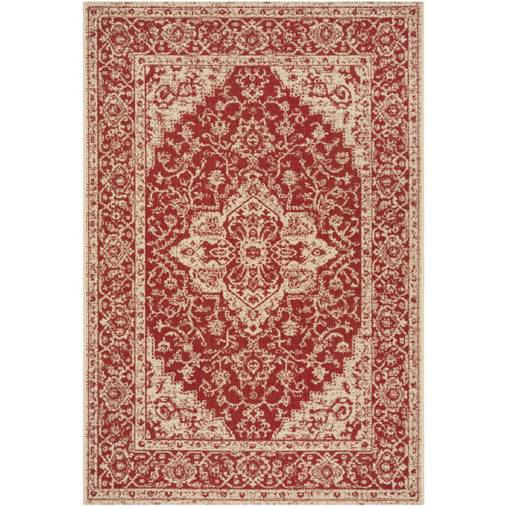 SAFAVIEH Indoor Outdoor BHS137Q Beach House Red / Creme Rug Image 1