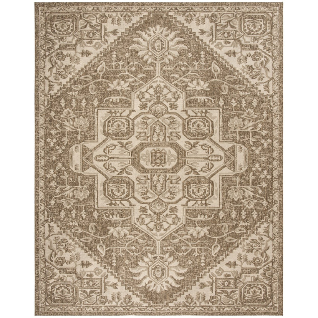 SAFAVIEH Indoor Outdoor BHS138A Beach House Cream / Beige Rug Image 1