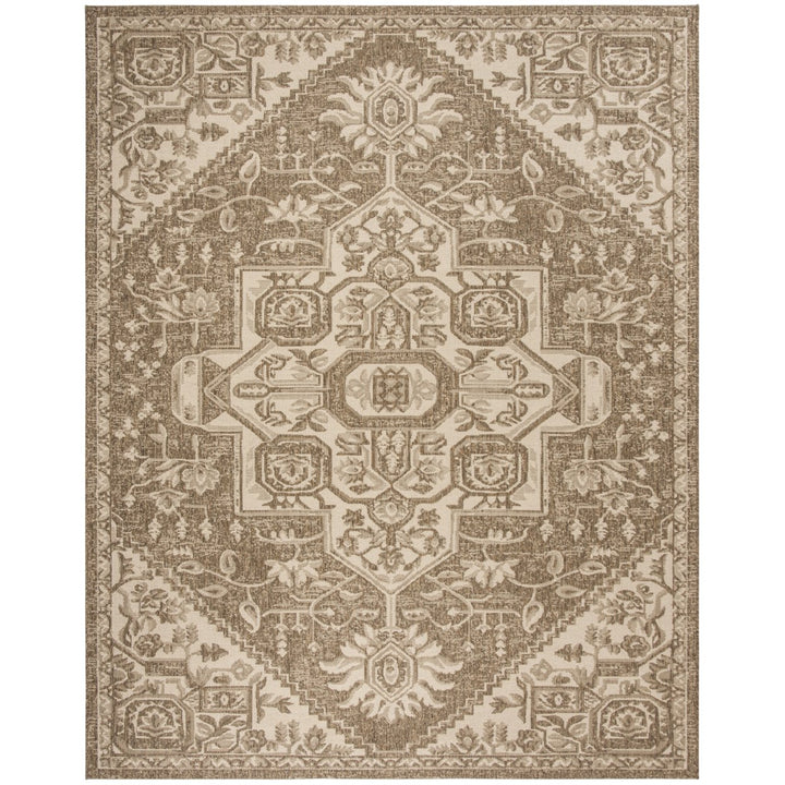 SAFAVIEH Indoor Outdoor BHS138A Beach House Cream / Beige Rug Image 1