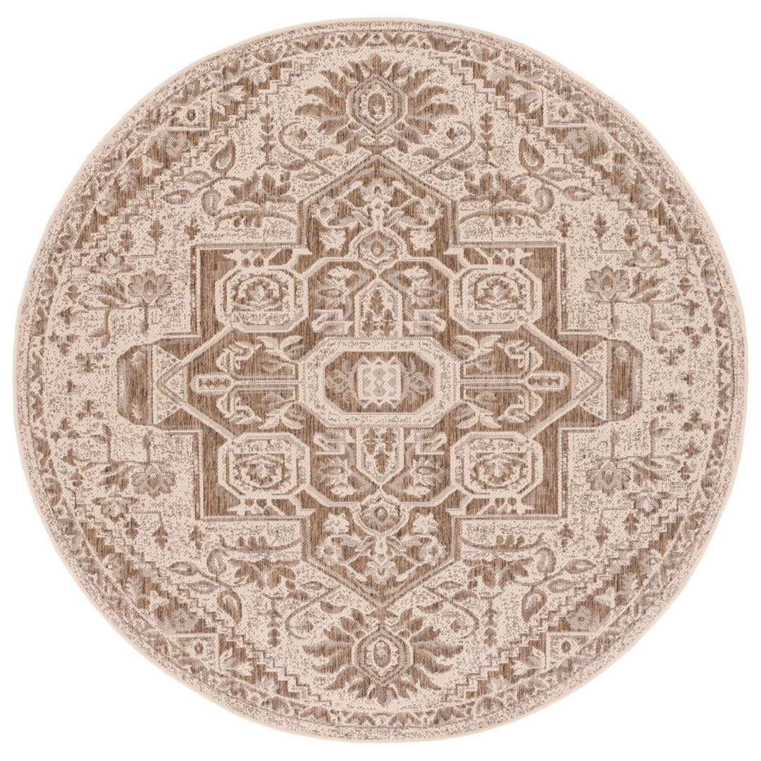 SAFAVIEH Indoor Outdoor BHS138B Beach House Beige / Cream Rug Image 1