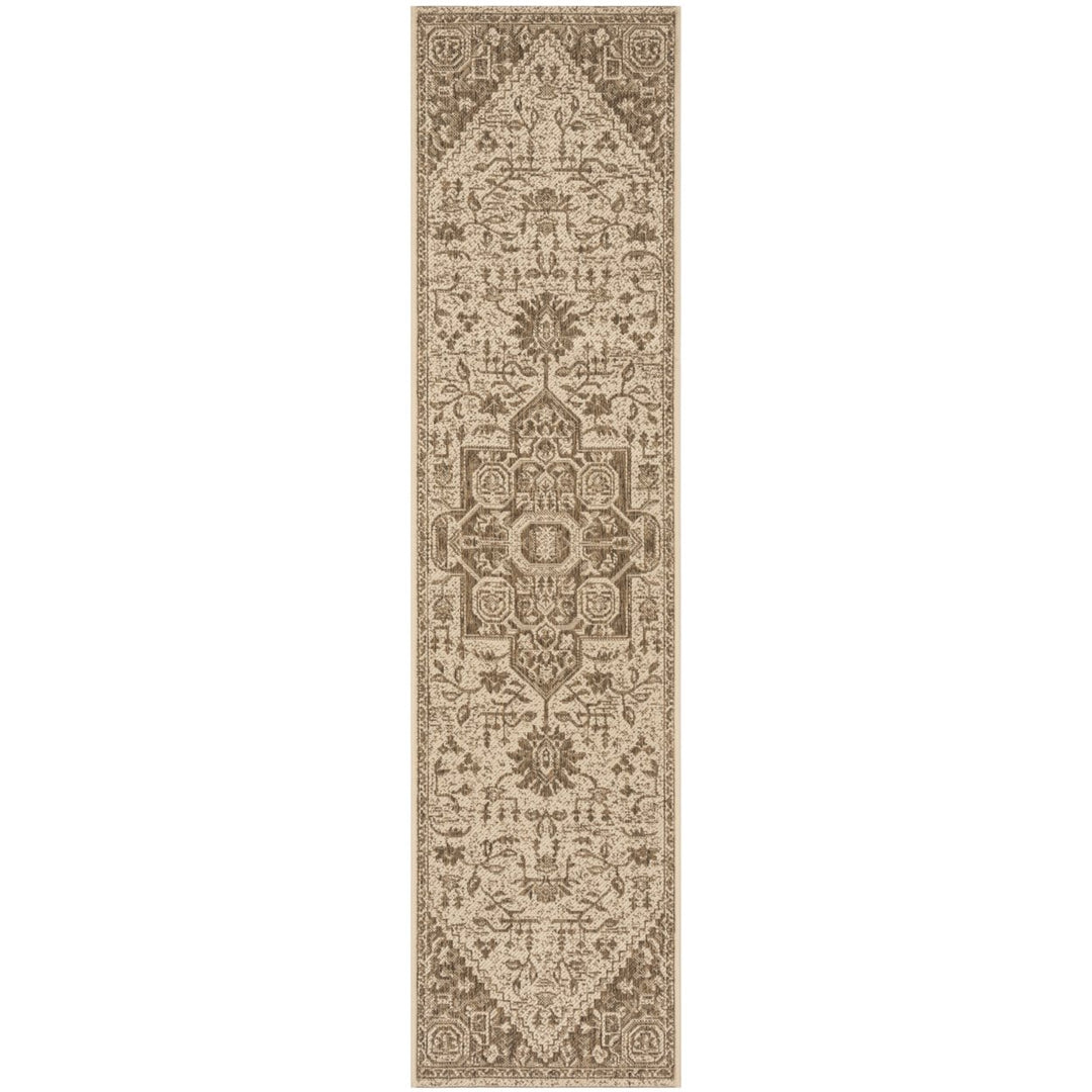 SAFAVIEH Indoor Outdoor BHS138B Beach House Beige / Cream Rug Image 1