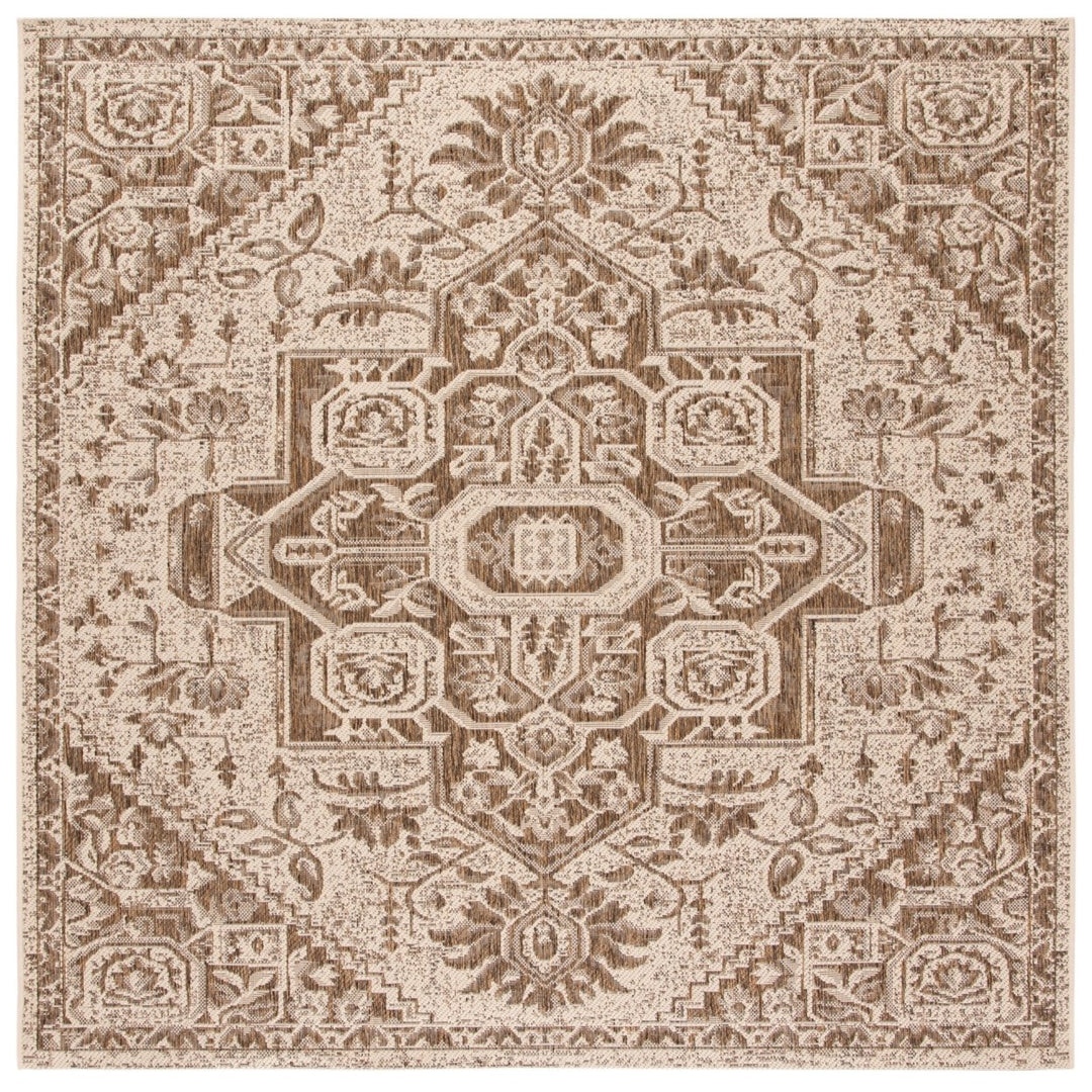 SAFAVIEH Indoor Outdoor BHS138B Beach House Beige / Cream Rug Image 1