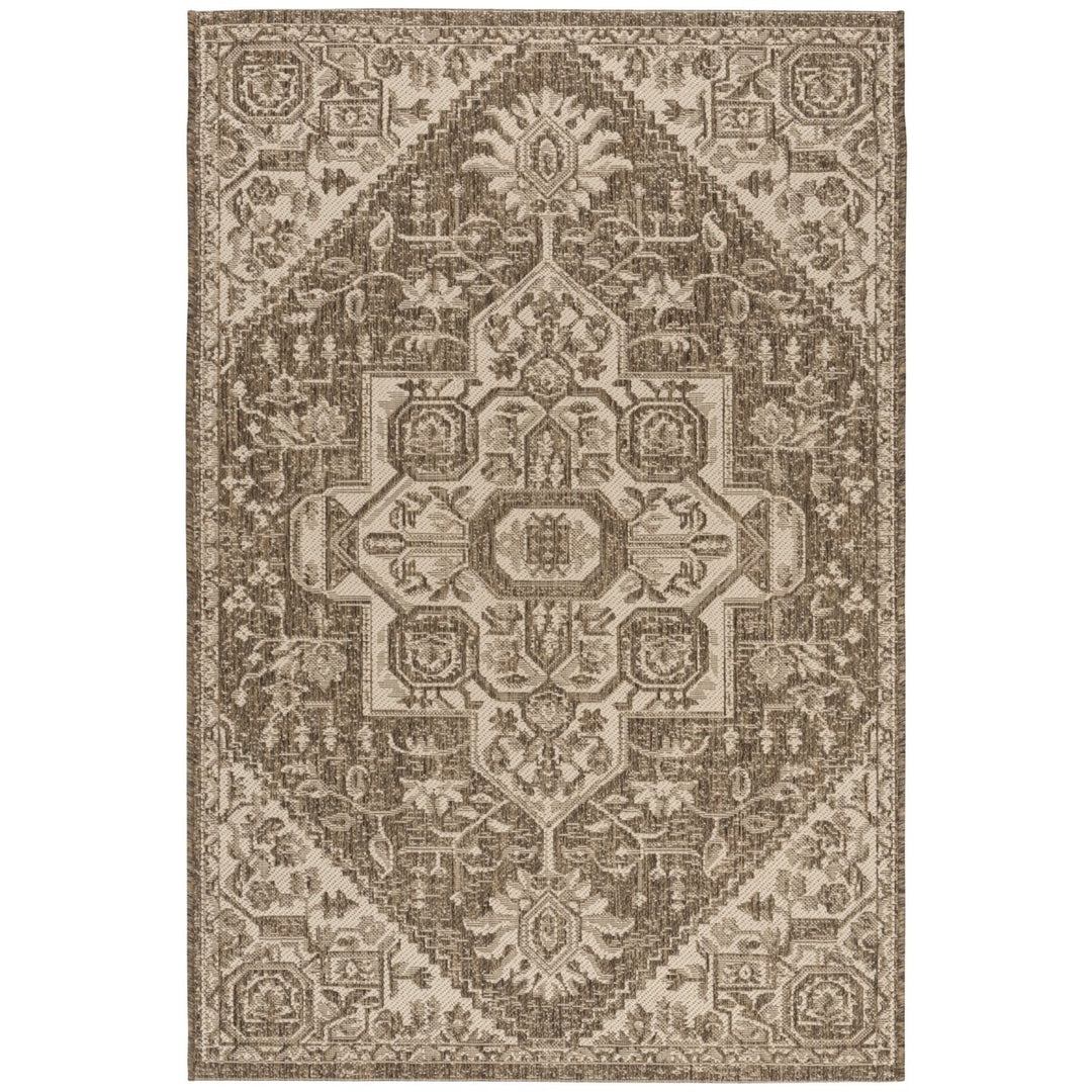 SAFAVIEH Indoor Outdoor BHS138A Beach House Cream / Beige Rug Image 1