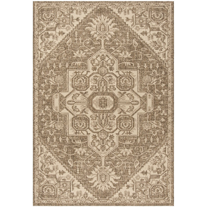 SAFAVIEH Indoor Outdoor BHS138A Beach House Cream / Beige Rug Image 1