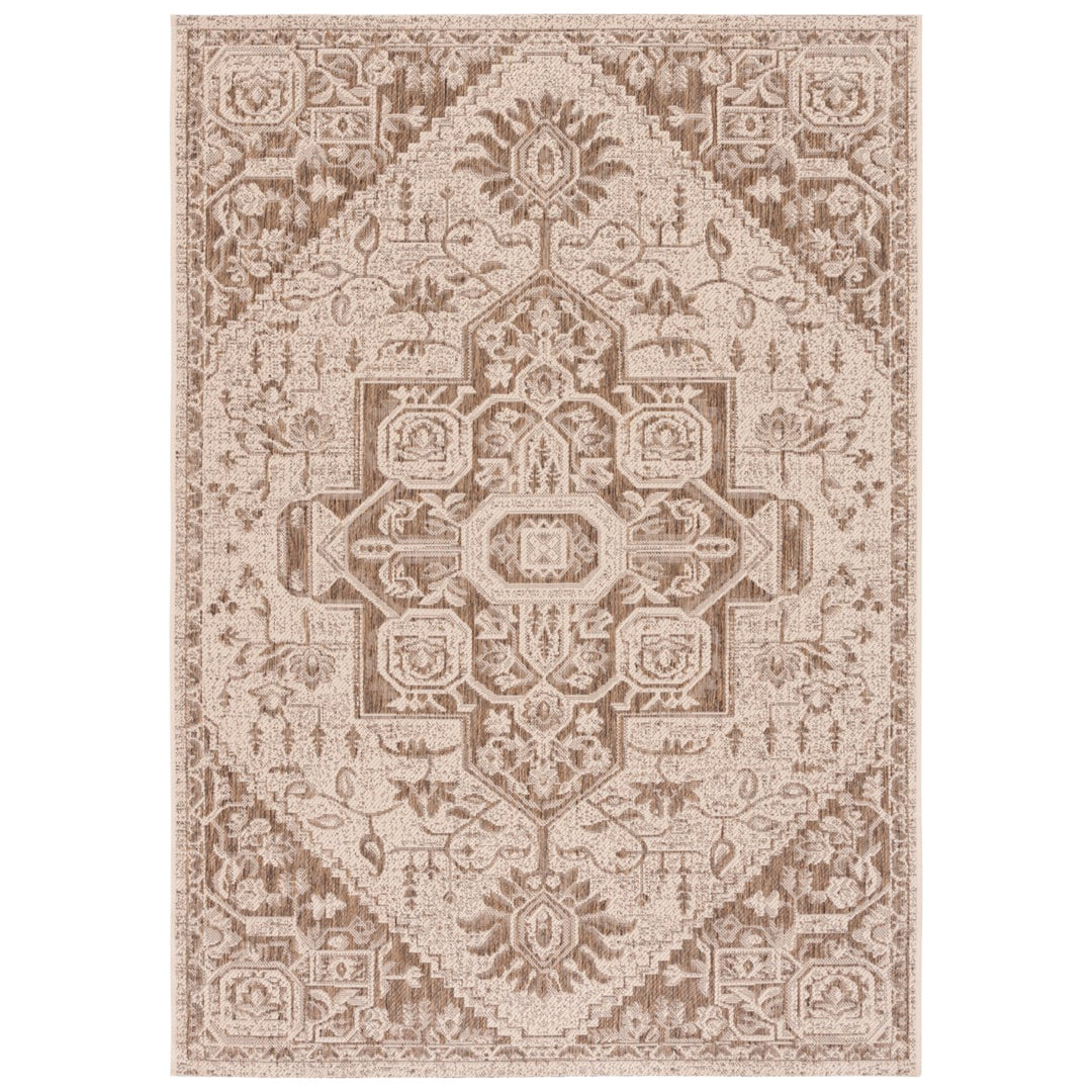 SAFAVIEH Indoor Outdoor BHS138B Beach House Beige / Cream Rug Image 1