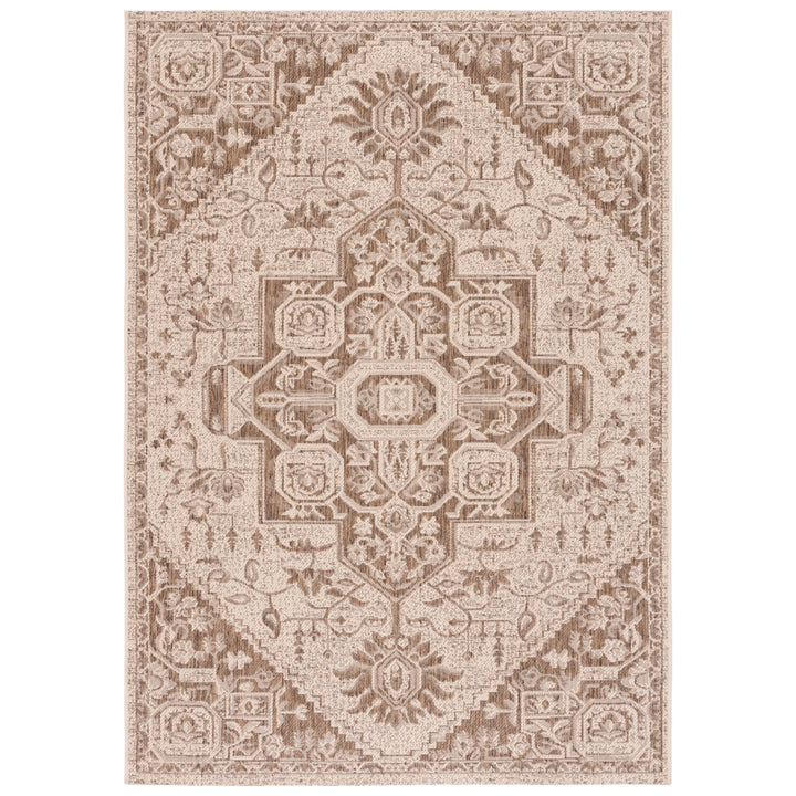 SAFAVIEH Indoor Outdoor BHS138B Beach House Beige / Cream Rug Image 1