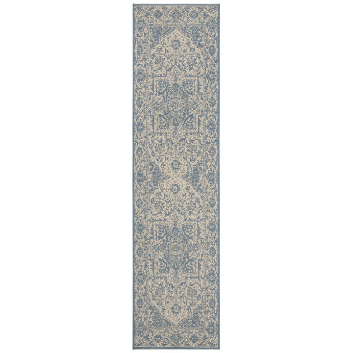 SAFAVIEH Indoor Outdoor BHS139N Beach House Cream / Blue Rug Image 1