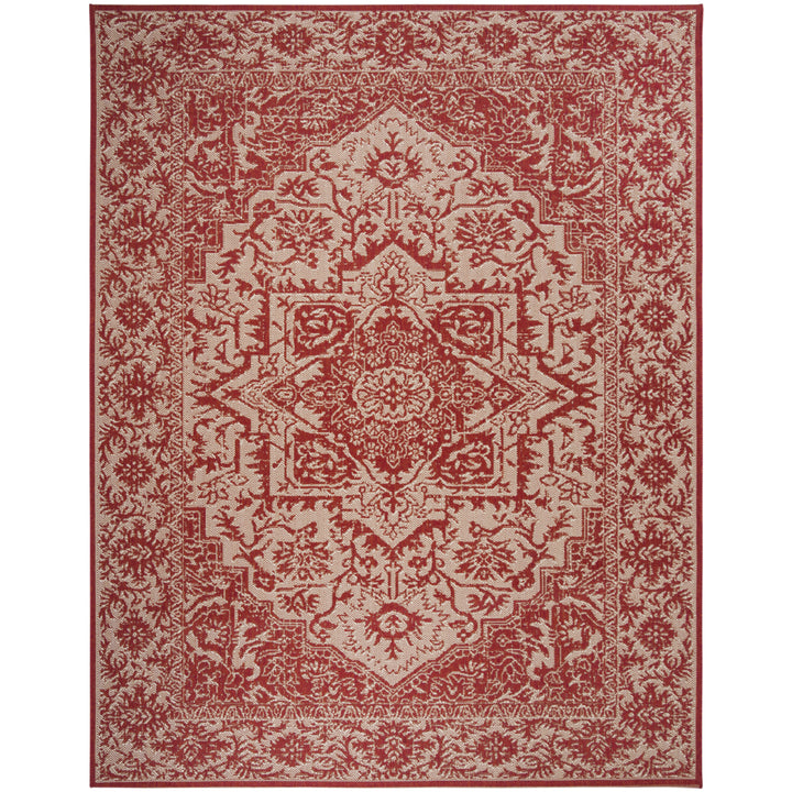 SAFAVIEH Indoor Outdoor BHS139Q Beach House Red / Creme Rug Image 10