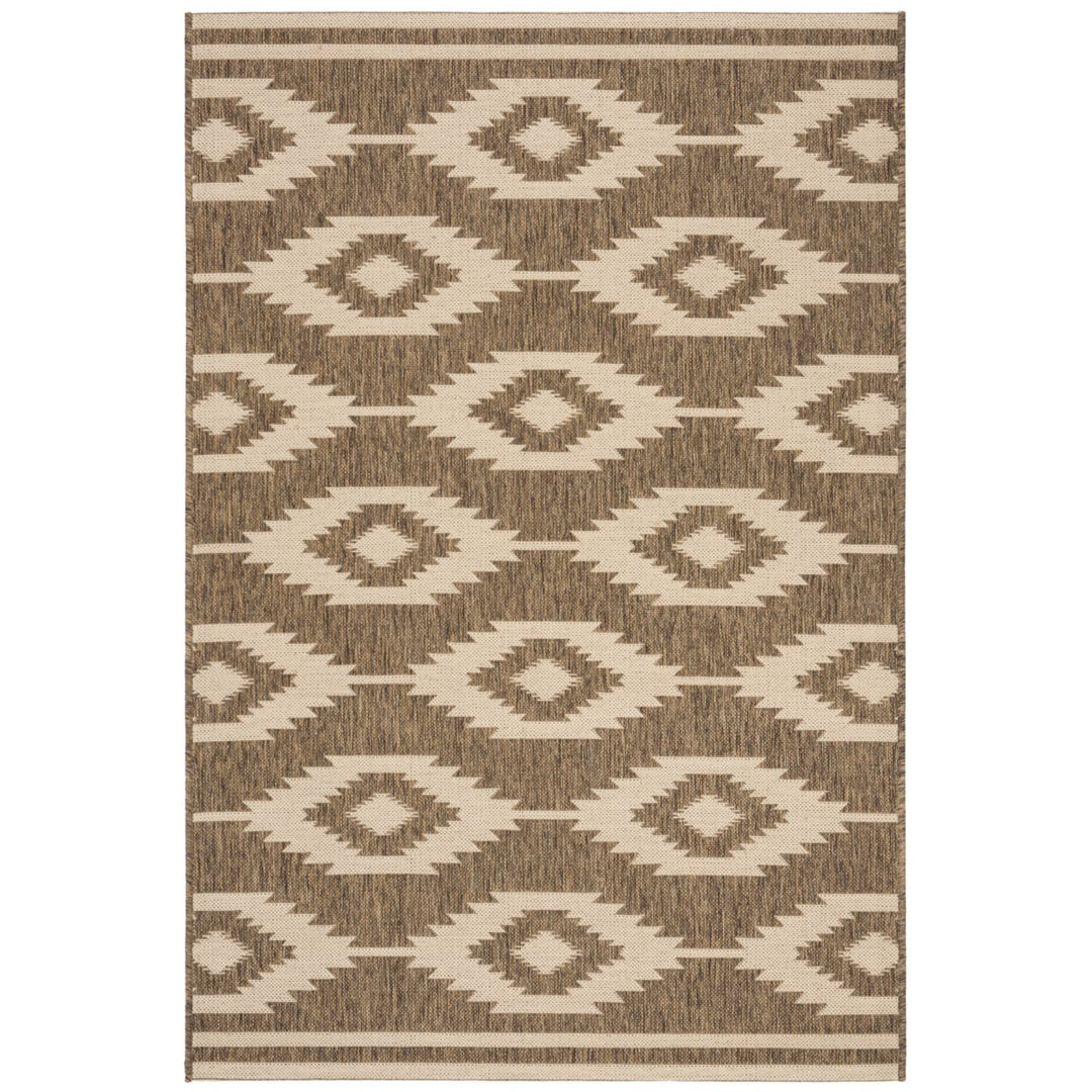 SAFAVIEH Indoor Outdoor BHS171A Beach House Cream / Beige Rug Image 1