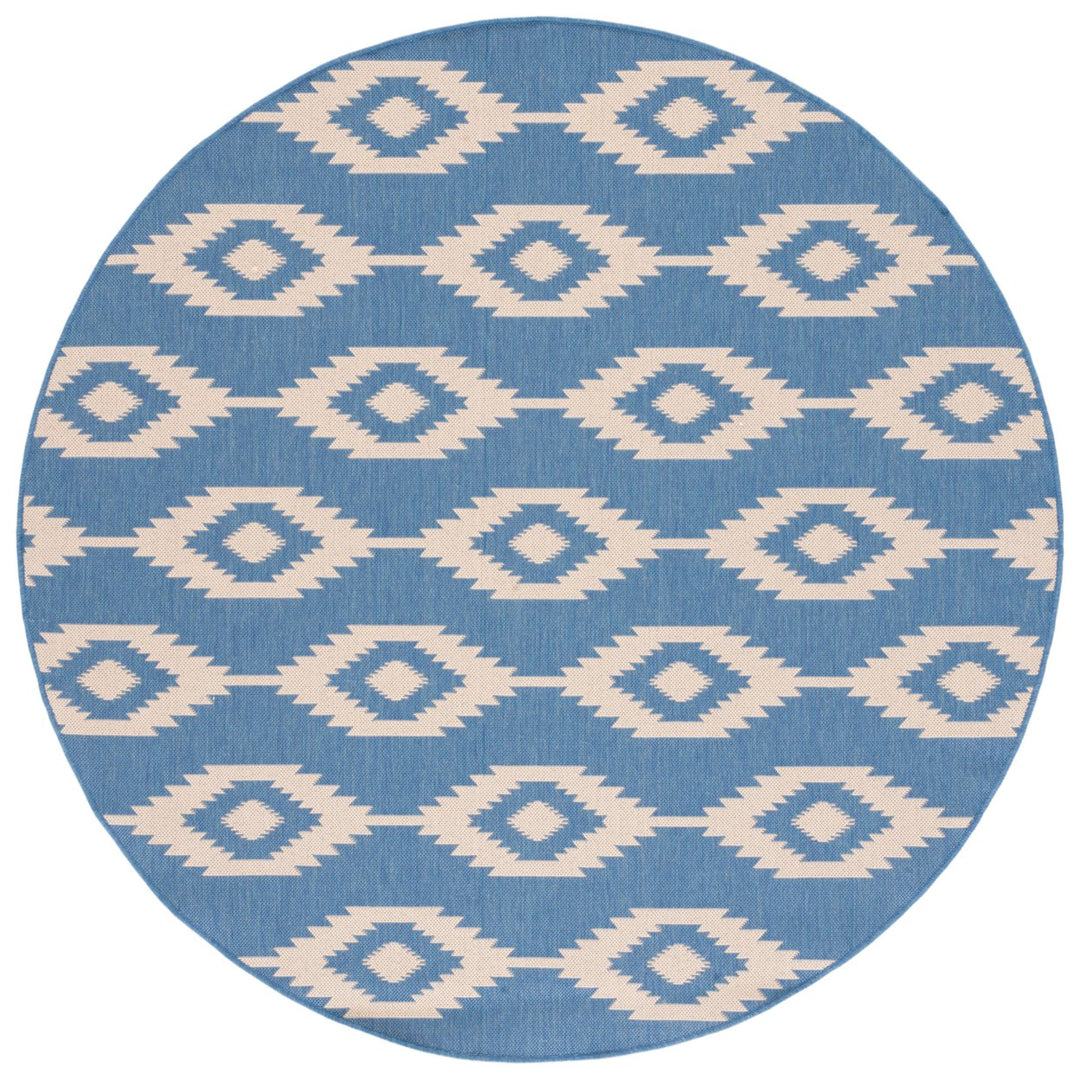 SAFAVIEH Indoor Outdoor BHS171N Beach House Cream / Blue Rug Image 1