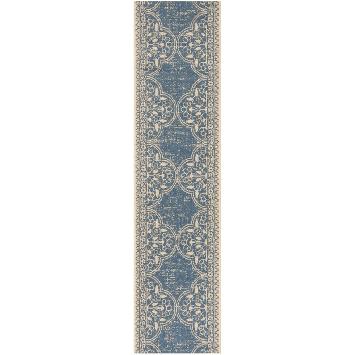 SAFAVIEH Indoor Outdoor BHS174N Beach House Cream / Blue Rug Image 1