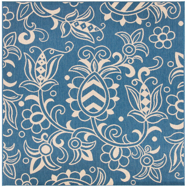 SAFAVIEH Indoor Outdoor BHS246M Beach House Blue / Beige Rug Image 8