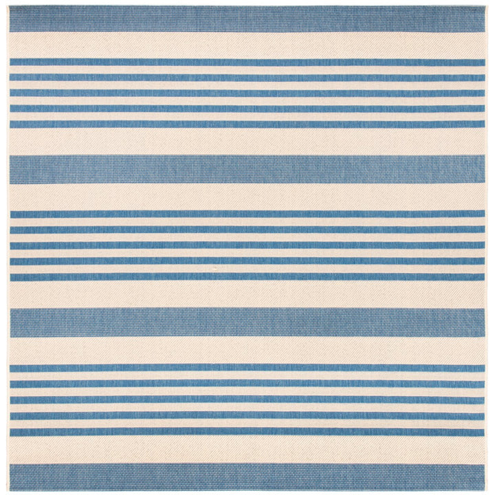 SAFAVIEH Indoor Outdoor BHS222M Beach House Beige / Blue Rug Image 1