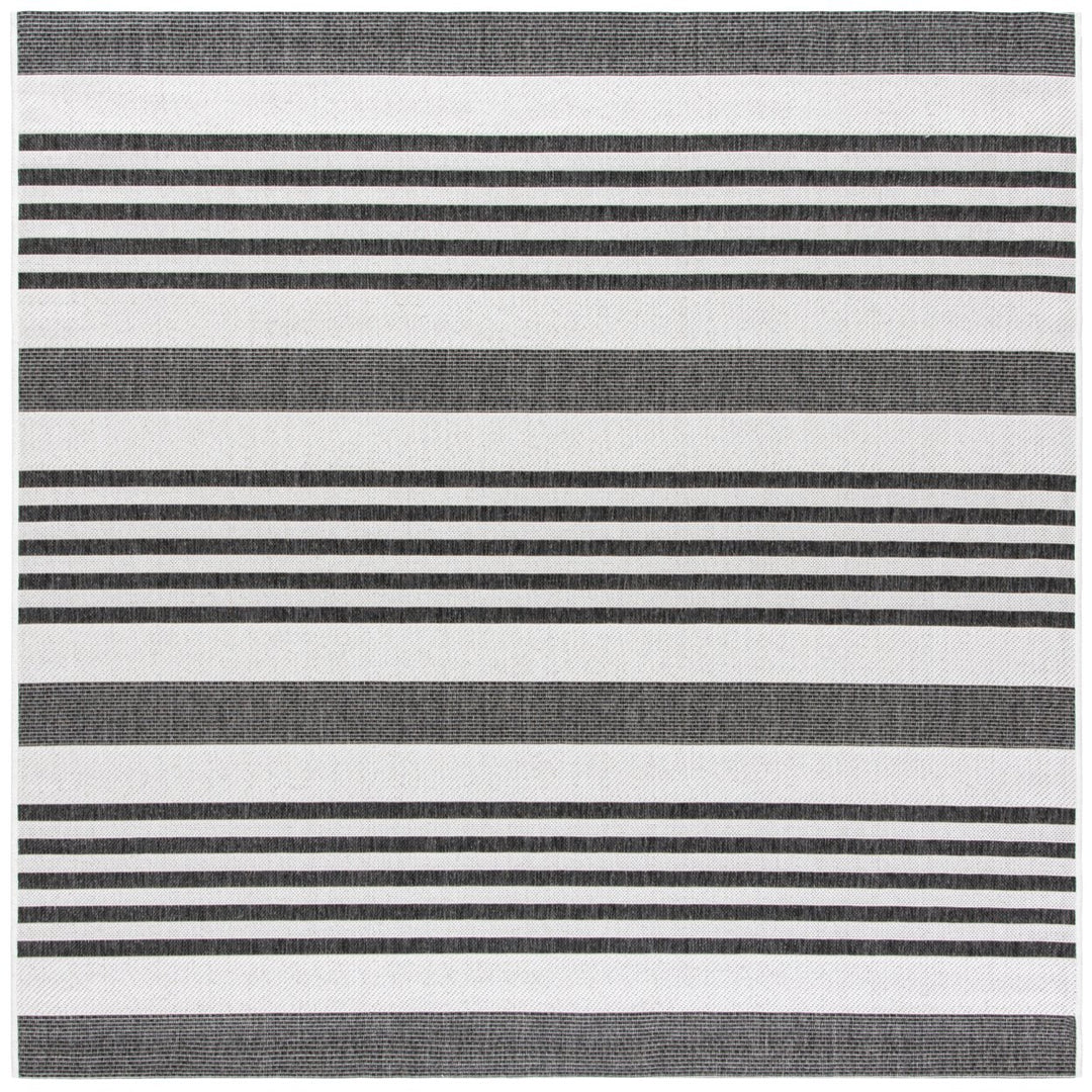 SAFAVIEH Outdoor BHS222F Beach House Lt Grey / Charcoal Rug Image 1