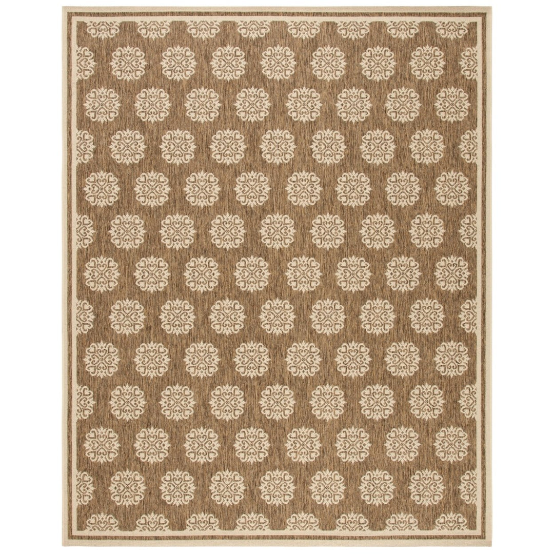 SAFAVIEH Indoor Outdoor BHS181B Beach House Beige / Cream Rug Image 1