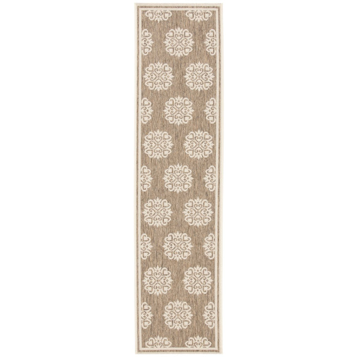 SAFAVIEH Indoor Outdoor BHS181B Beach House Beige / Cream Rug Image 1