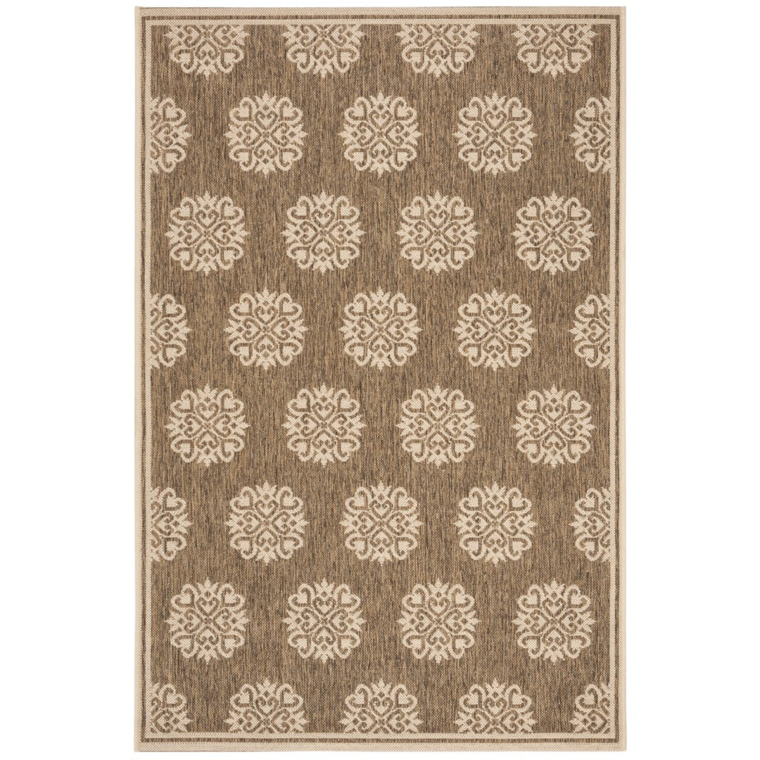 SAFAVIEH Indoor Outdoor BHS181B Beach House Beige / Cream Rug Image 1