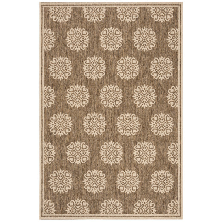 SAFAVIEH Indoor Outdoor BHS181B Beach House Beige / Cream Rug Image 1