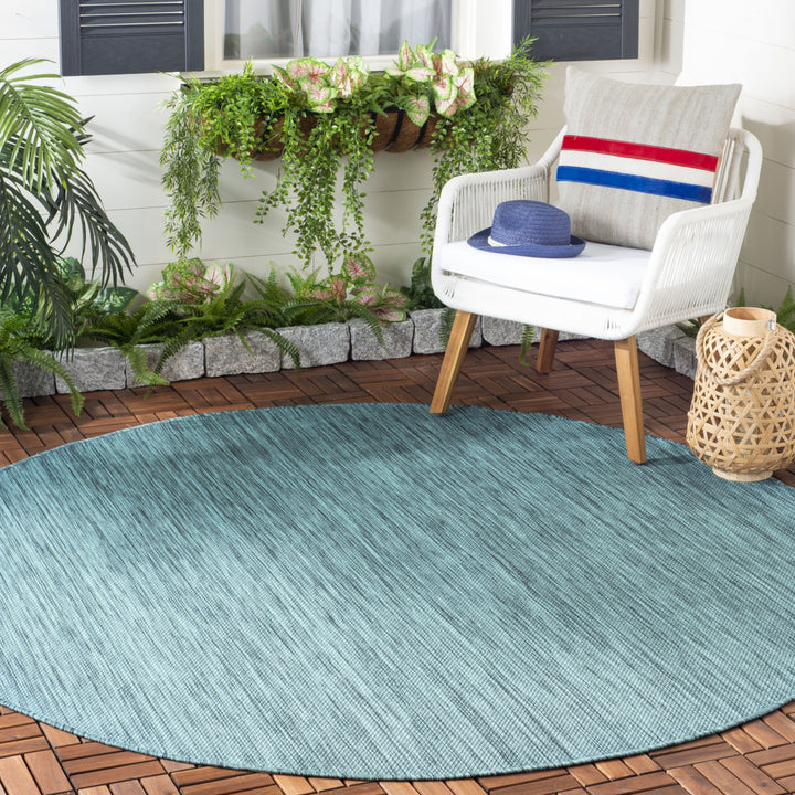 SAFAVIEH Outdoor BHS218K Beach House Collection Turquoise Rug Image 12