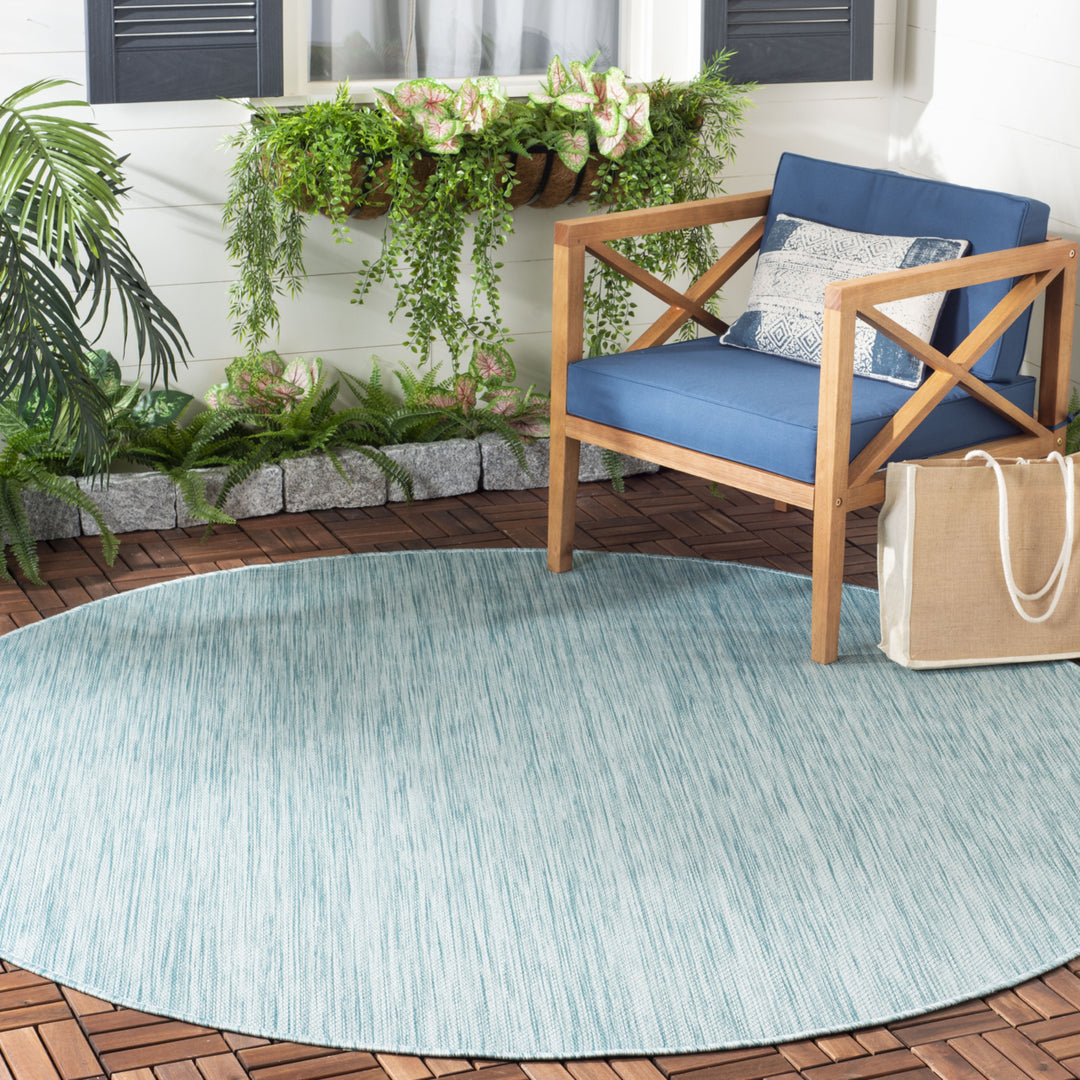 SAFAVIEH Outdoor BHS218J Beach House Collection Aqua Rug Image 12