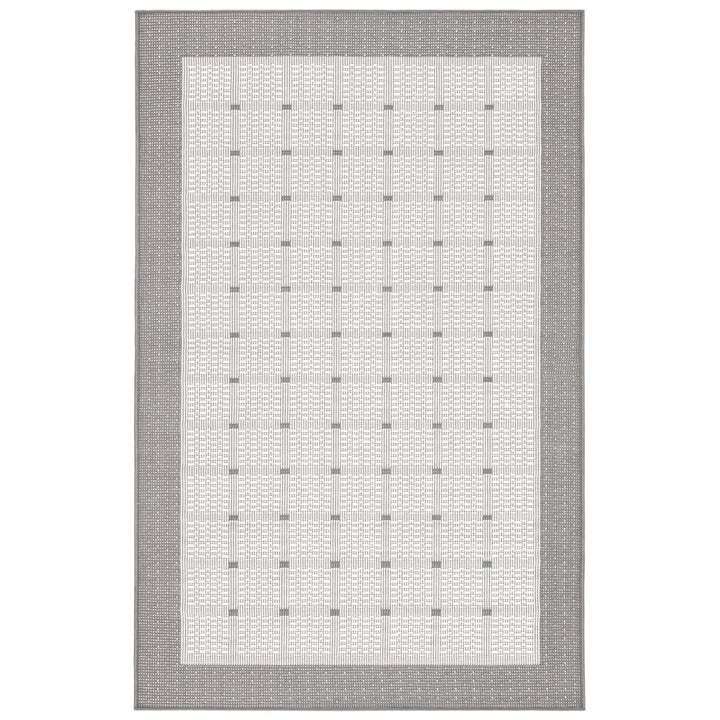 SAFAVIEH Outdoor BMU801F Bermuda Collection Grey / Ivory Rug Image 1