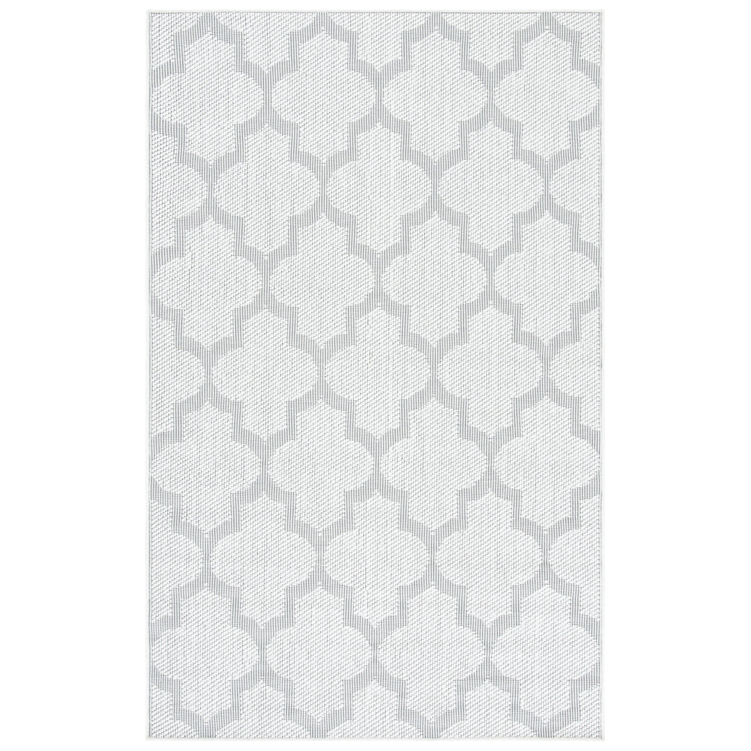 SAFAVIEH Indoor Outdoor BMU804A Bermuda Ivory / Light Grey Rug Image 10