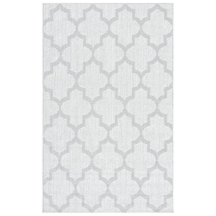 SAFAVIEH Indoor Outdoor BMU804A Bermuda Ivory / Light Grey Rug Image 1