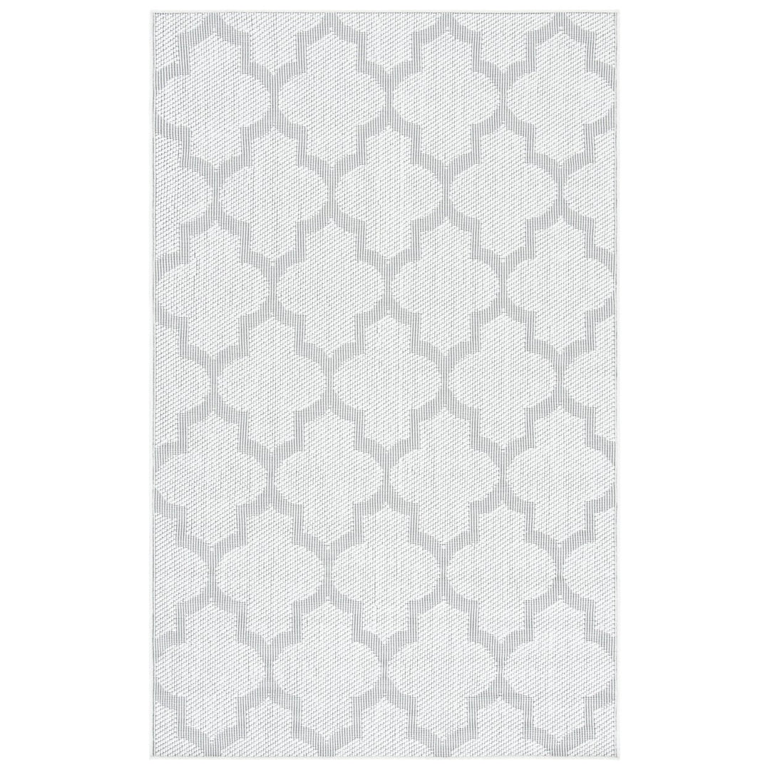 SAFAVIEH Indoor Outdoor BMU804A Bermuda Ivory / Light Grey Rug Image 1