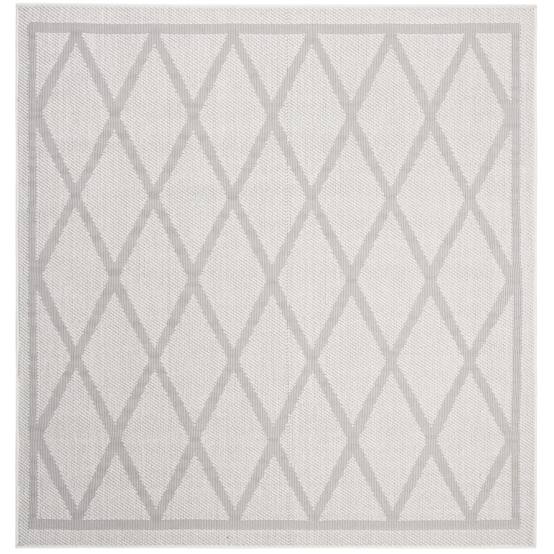 SAFAVIEH Indoor Outdoor BMU805A Bermuda Ivory / Light Grey Rug Image 1