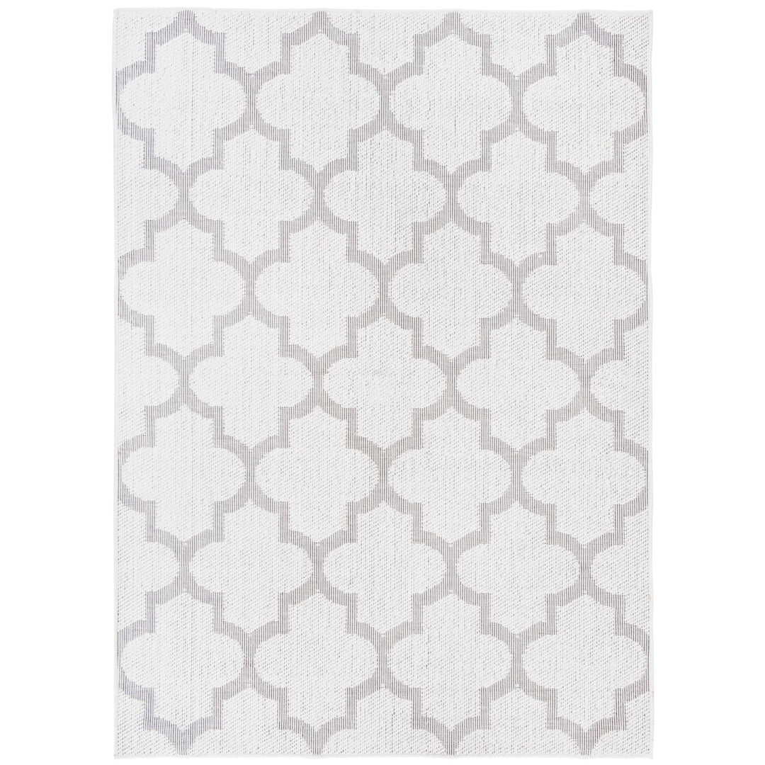 SAFAVIEH Indoor Outdoor BMU804A Bermuda Ivory / Light Grey Rug Image 1