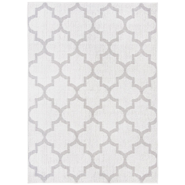 SAFAVIEH Indoor Outdoor BMU804A Bermuda Ivory / Light Grey Rug Image 1